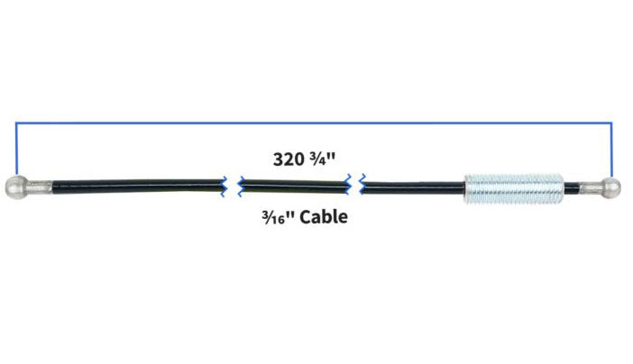 LINKA DO MASZYN LIFEFITNESS - Kabel do regulowanej zwrotnicy MJACO firmy LifeFitness, 8147 mm - OEM: 8946903